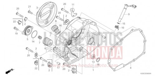 RIGHT CRANKCASE COVER MSX125AR de 2024